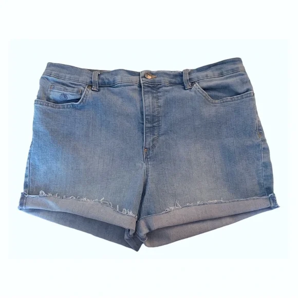 Gloria Vanderbilt Shorts Denim Women's Shorts Amanda Distressed Shorts Size 16 - Picture 2 of 12